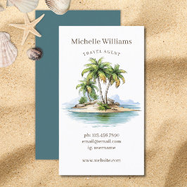 Tarjeta De Visita Costa de las Palmeras Tropicales