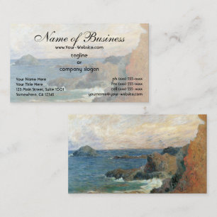 Tarjeta De Visita Costa rocosa de Paul Gauguin