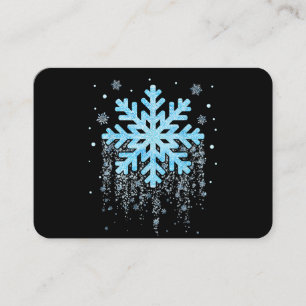 Tarjeta De Visita Costume de copo de nieve Navidades de invierno coi