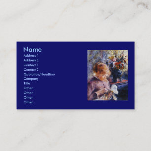 Tarjeta De Visita Costura de la mujer joven de Renoir