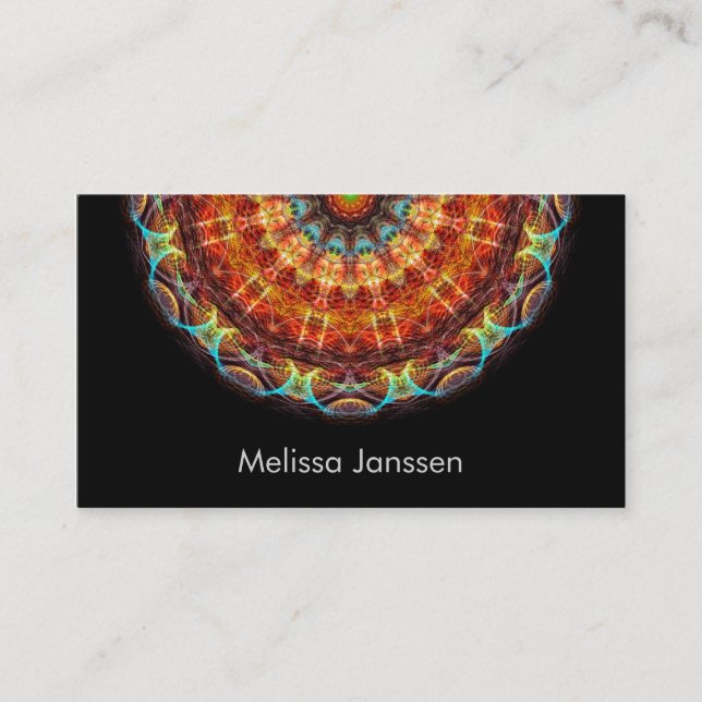 Tarjeta De Visita Costura - Mandala (Anverso)