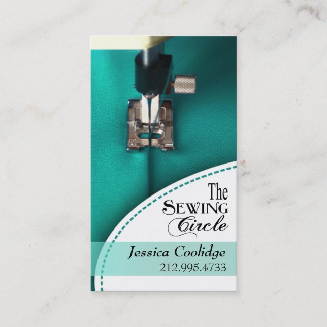 Tarjeta De Visita Costura: Modista, sastre, diseñador, costurera (Anverso)