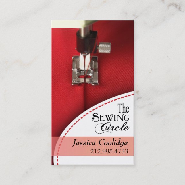 Tarjeta De Visita Costura: Modista, sastre, diseñador, costurera (Anverso)