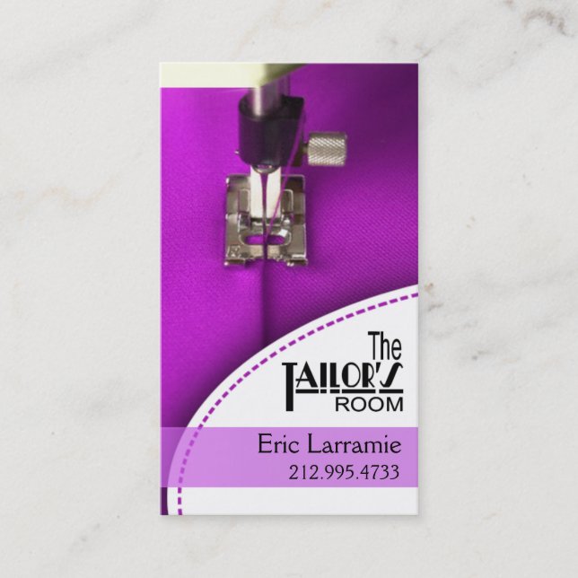 Tarjeta De Visita Costura: Sastre, modista, diseñador, costurera (Anverso)