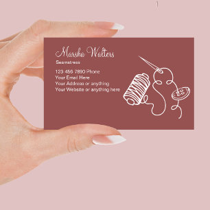 Tarjeta De Visita Costurera de Alteraciones Simples