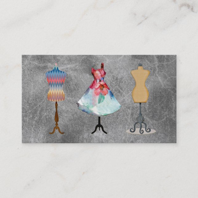 Tarjeta De Visita Costurera del vintage (Anverso)