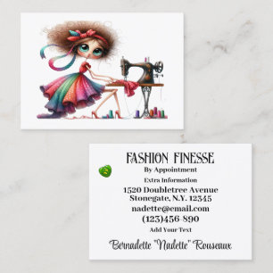 Tarjeta De Visita Costurera extravagante que cose sastre 