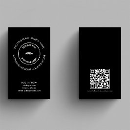 Tarjeta De Visita Cotización del logotipo del código QR de Simple Ph