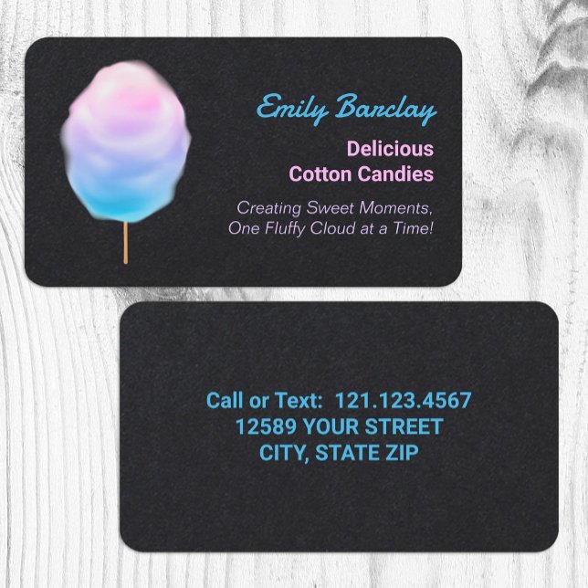 Tarjeta De Visita Cotton Candy Premium (Cotton Candy Premium Business Cards)
