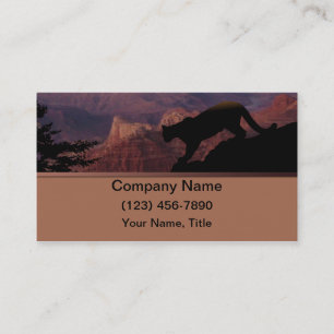 Tarjeta De Visita Cougar y el Gran Cañón