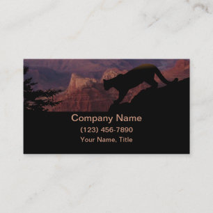Tarjeta De Visita Cougar y el Gran Cañón