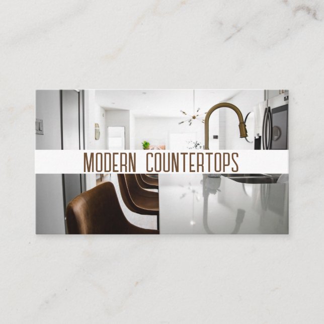 Tarjeta De Visita Countertops Kitchen Remodeling Business Card (Anverso)