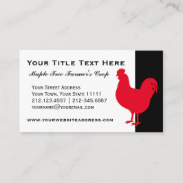 Tarjeta De Visita Country Farm Coop Vintage Rooster