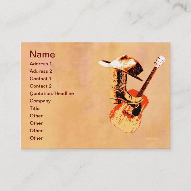 Tarjeta De Visita Country Western Business Card (Anverso)