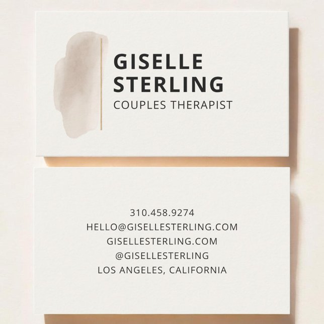 Tarjeta De Visita Couples Therapist Neutral Beige (Subido por el creador)