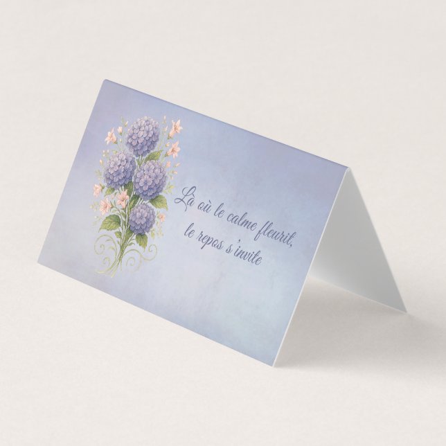 Tarjeta De Visita coussin botanique, là où le calme fleurit (Anverso)