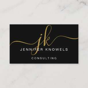 Tarjeta De Visita Covid abierto mínimo de escritura en monograma neg