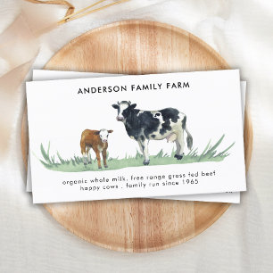 Tarjeta De Visita Cow Farm Free Range Beef Meef Dairy QR Code