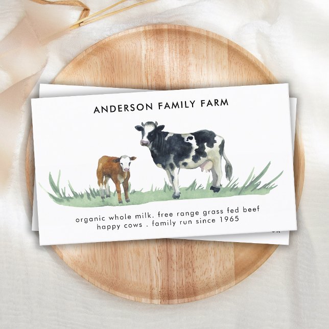 Tarjeta De Visita Cow Farm Free Range Beef Meef Dairy QR Code (Subido por el creador)