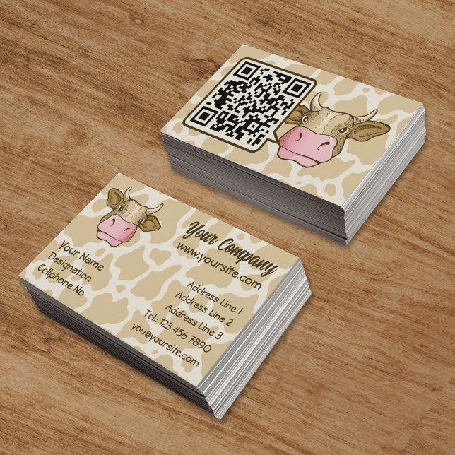 Tarjeta De Visita Cow Head Business Card (Subido por el creador)