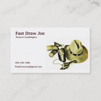 Tarjeta De Visita Cowboy Action Shooting Fast Draw Business Card