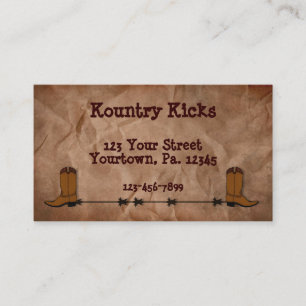 Tarjeta De Visita Cowboy Boots Business Card