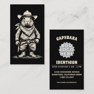 Tarjeta De Visita cowboy capybara
