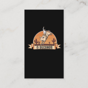Tarjeta De Visita Cowboy West Rider Bull Montando Ocho Segundos