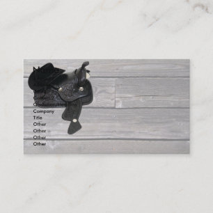 Tarjeta De Visita CowboySaddleWoodgrain, nombre, dirección 1,