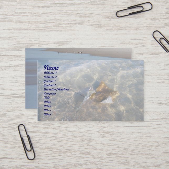 Tarjeta De Visita Cownose Stingray OBX Series Business Card (Anverso/Reverso In Situ)