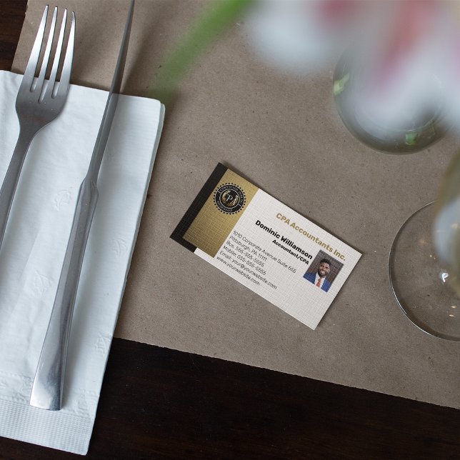 Tarjeta De Visita CPA | Contable Profesional Black | Oro (Subido por el creador)