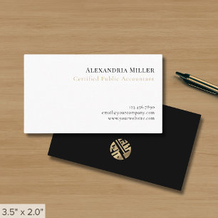 Tarjeta De Visita CPA de contabilidad simple y elegante