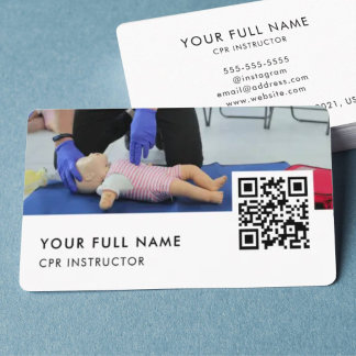 Tarjeta De Visita CPR Código QR Negocios modernos