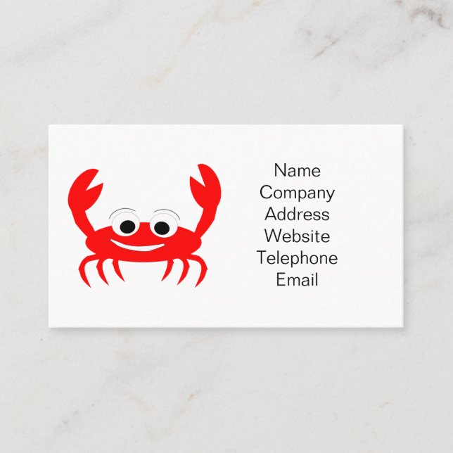 Tarjeta de visita Crab (Anverso)