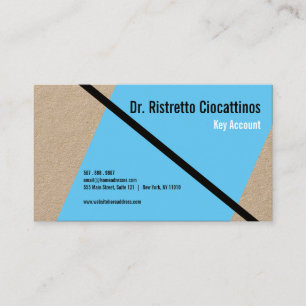 Tarjeta De Visita Craft geométrico negro negrita