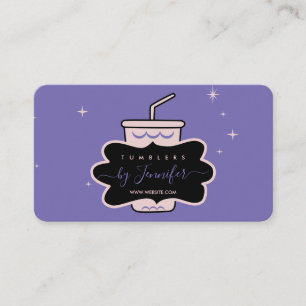 Tarjeta De Visita Crafter taza morada casera para tumbler