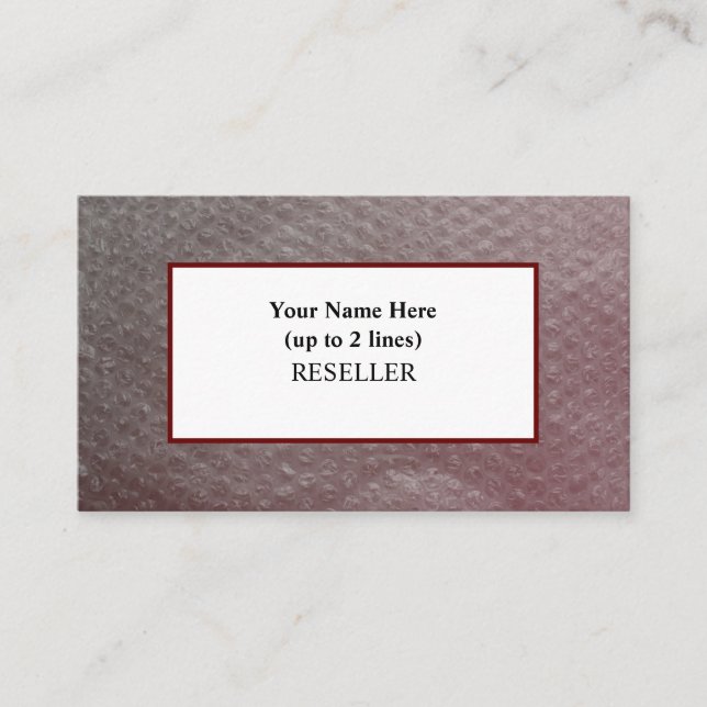 Tarjeta De Visita Cran. Fondo de ajuste de burbujas de degradado en  (Anverso)