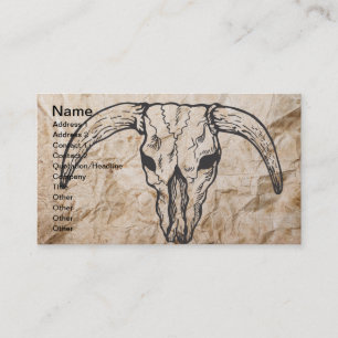 Tarjeta De Visita Cráneo de Bull del fonolocalizador de bocinas