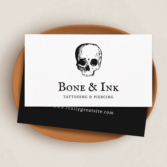 Tarjeta De Visita Cráneo de Tattoo Artist (Subido por el creador)