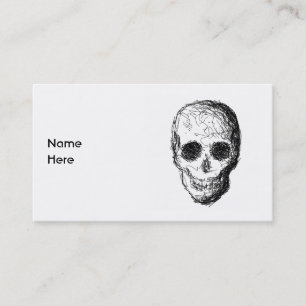 Tarjeta De Visita Cráneo negro