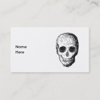 Tarjeta De Visita Cráneo negro