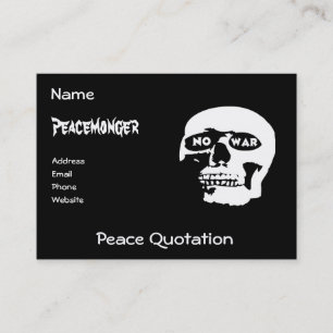 Tarjeta De Visita Cráneo pacifista