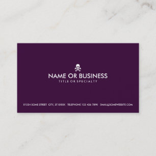 Tarjeta De Visita cráneo simple y huesos cruzados (personalizable de