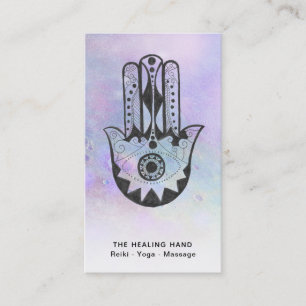 Tarjeta De Visita *~* Cráteres de Moon Hamsa Mano del Yoga Fátima