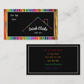 Tarjeta De Visita Crayon Chalkboard