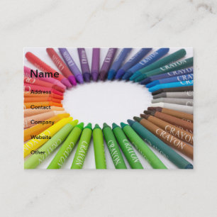 Tarjeta De Visita Crayones de tiza coloridos