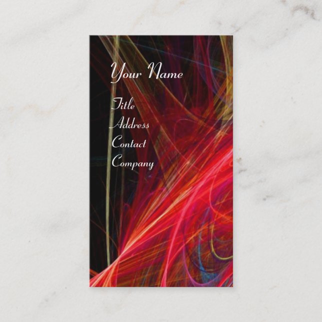 Tarjeta De Visita CRAZA FOTON MONOGRAM gema rojo rosado (Anverso)