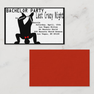 Tarjeta De Visita Crazy Bachelor