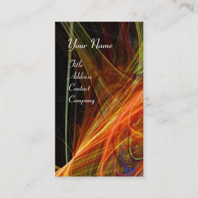 Tarjeta De Visita CRAZY FOTON MONOGRAM gema amarillo (Anverso)