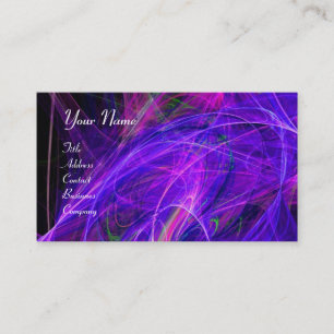 Tarjeta De Visita CRAZY PHOTON vibrante blanco morado rojo negro sua